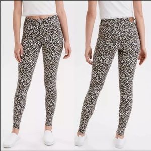 AE high rise jeggings cheetah leopard print 10